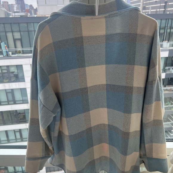 High-Quality Light Blue Checkered Shirt-Jacket - Picture 3 of 3